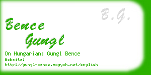 bence gungl business card